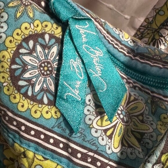 Vera Bradley Peacock Spring 2007 Pattern Zip Top Tote Designer Shoulder Bag EUC - Picture 3 of 15